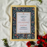Midnight Floral Nikahnama – Islamic Marriage Certificate with White Frame.