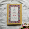 Persian Red Floral Nikahnama – Islamic Marriage Certificate with Wooden Frame.