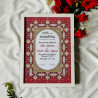 Imperial Red Nikahnama – Islamic Marriage Certificate with Golden Arch Design.
