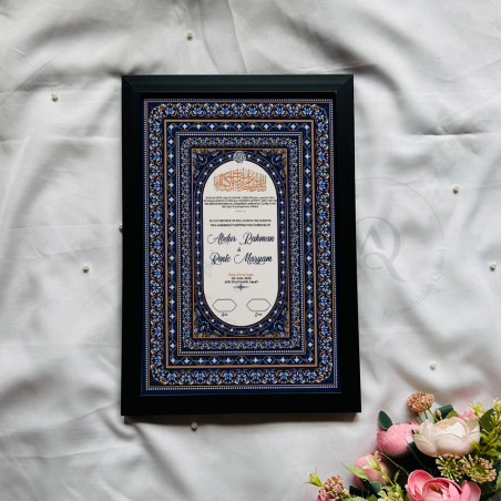 Navy Luxe Nikahnama – Islamic Marriage Certificate