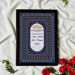 Navy Luxe Nikahnama – Islamic Marriage Certificate
