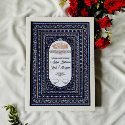 Navy Luxe Nikahnama – Islamic Marriage Certificate