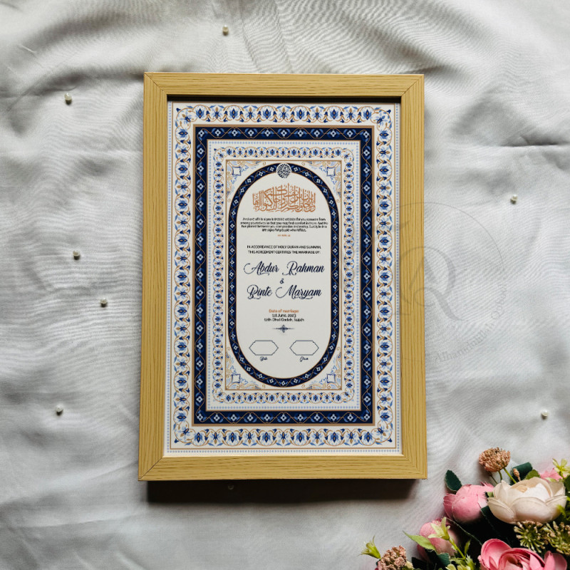 Ivory Sapphire Nikahnama – Islamic Marriage Certificate