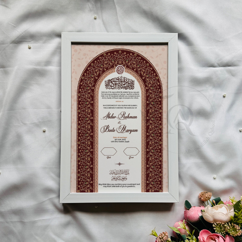Rose Arch Nikahnama – Islamic Marriage Certificate