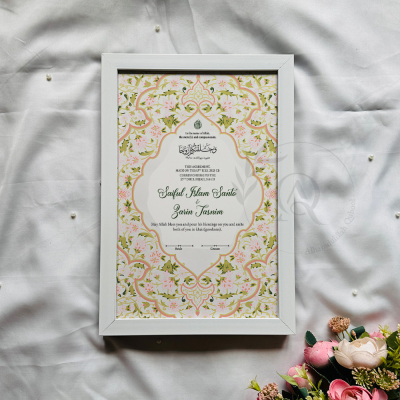 Spring Bloom Nikahnama – Islamic Marriage Certificate