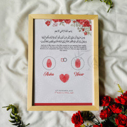 Fingerprint Nikahnama – Islamic Marriage Certificate with Red Rose & Minimal Art
