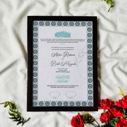 Teal Radiance Nikahnama – Islamic Marriage Certificate