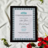 Teal Radiance Nikahnama – Islamic Marriage Certificate