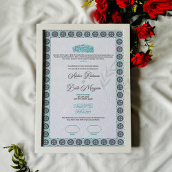 Teal Radiance Nikahnama – Islamic Marriage Certificate