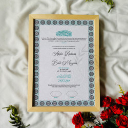 Teal Radiance Nikahnama – Islamic Marriage Certificate