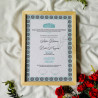 Teal Radiance Nikahnama – Islamic Marriage Certificate