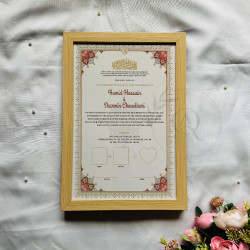Meethaq-e-Mohabbat Nikahnama – Classic Islamic Marriage Certificate with Floral Border