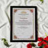 Meethaq-e-Mohabbat Nikahnama – Classic Islamic Marriage Certificate with Floral Border