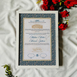 Royal Blue Nikahnama – Islamic Marriage Certificate