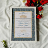 Royal Blue Nikahnama – Islamic Marriage Certificate