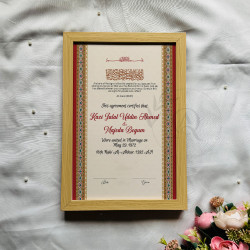 Traditional Nikahnama – Elegant Islamic Marriage Certificate with Classic Border
