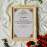 Meethaq-e-Mohabbat Nikahnama – Classic Islamic Marriage Certificate with Floral Border