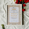 Golden Floral Nikahnama – Islamic Marriage Certificate