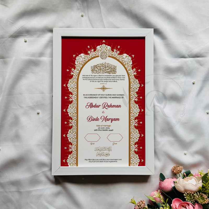 Regal Red Nikahnama – Islamic Marriage Certificate