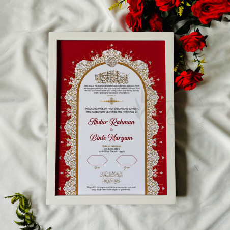 Regal Red Nikahnama – Islamic Marriage Certificate