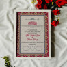 Imperial Ruby Motif Nikahnama with Persian Arch Design