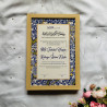 Ottoman Bloom Nikahnama – Blue Floral Islamic Marriage Certificate Art