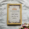 Regal Veil Gold Floral Nikahnama – Elegant Islamic Marriage Certificate Design