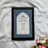 Noor al-Qamar – Blue Arch Floral Nikahnama | Islamic Marriage Certificate