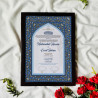 Noor al-Qamar – Blue Arch Floral Nikahnama | Islamic Marriage Certificate
