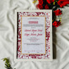Crimson Tapestry Nikahnama – Red Folk Floral Islamic Marriage Certificate
