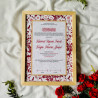 Crimson Tapestry Nikahnama – Red Folk Floral Islamic Marriage Certificate