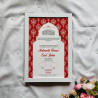 Ruby Arch Nikahnama | Bold Red Islamic Wedding Certificate – Mosque Inspired Design