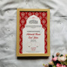 Ruby Arch Nikahnama | Bold Red Islamic Wedding Certificate – Mosque Inspired Design