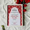 Ruby Arch Nikahnama | Bold Red Islamic Wedding Certificate – Mosque Inspired Design