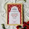 Ruby Arch Nikahnama | Bold Red Islamic Wedding Certificate – Mosque Inspired Design