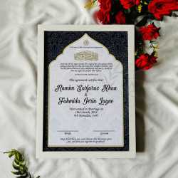 Noir Dome Nikahnama | Black & Gold Islamic Marriage Certificate – Dome Inspired Design