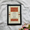 Noor-e-Mihr Nikahnama – Islamic Wedding Certificate with Crimson Gold Ornamental Design