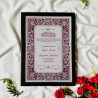 Crimson Blossom Nikahnama – Elegant Baroque Islamic Marriage Certificate