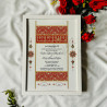 Noor-e-Mihr Nikahnama – Islamic Wedding Certificate with Crimson Gold Ornamental Design