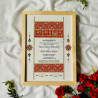 Noor-e-Mihr Nikahnama – Islamic Wedding Certificate with Crimson Gold Ornamental Design