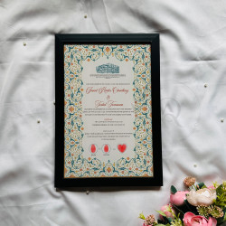 Blossom Harmony Nikahnama – Pastel Floral Islamic Wedding Certificate
