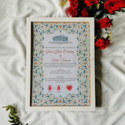 Blossom Harmony Nikahnama – Pastel Floral Islamic Wedding Certificate