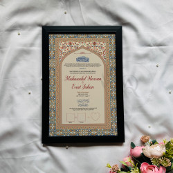 Royal Mughal Nikahnama – Islamic Marriage Certificate with Arch Border