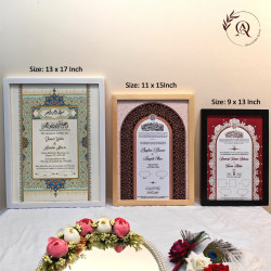 Ivory Crest Nikahnama – Traditional Persian Border Marriage Certificate