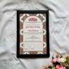 Moroccan Crimson Nikahnama – Islamic Marriage Certificate with Star Pattern