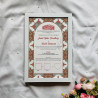 Moroccan Crimson Nikahnama – Islamic Marriage Certificate with Star Pattern