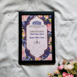 Lavender Bloom Nikahnama – Floral Islamic Marriage Certificate in Pastel