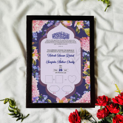 Lavender Bloom Nikahnama – Floral Islamic Marriage Certificate in Pastel