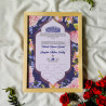 Lavender Bloom Nikahnama – Floral Islamic Marriage Certificate in Pastel