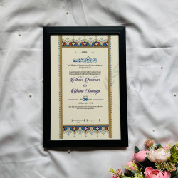 Ivory Crest Nikahnama – Traditional Persian Border Marriage Certificate